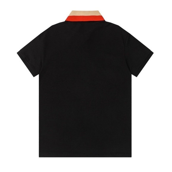 EUC Men’s Size Medium Burberry Contrasting Collar Cotton Polo Shirt In Black - Picture 3 of 16